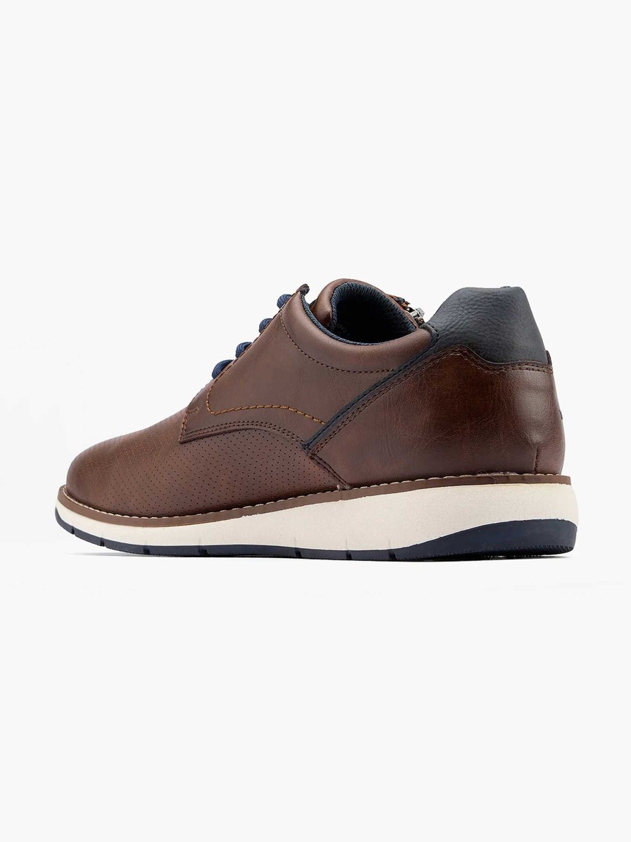 TOM TAILOR Brauner Ledersneaker