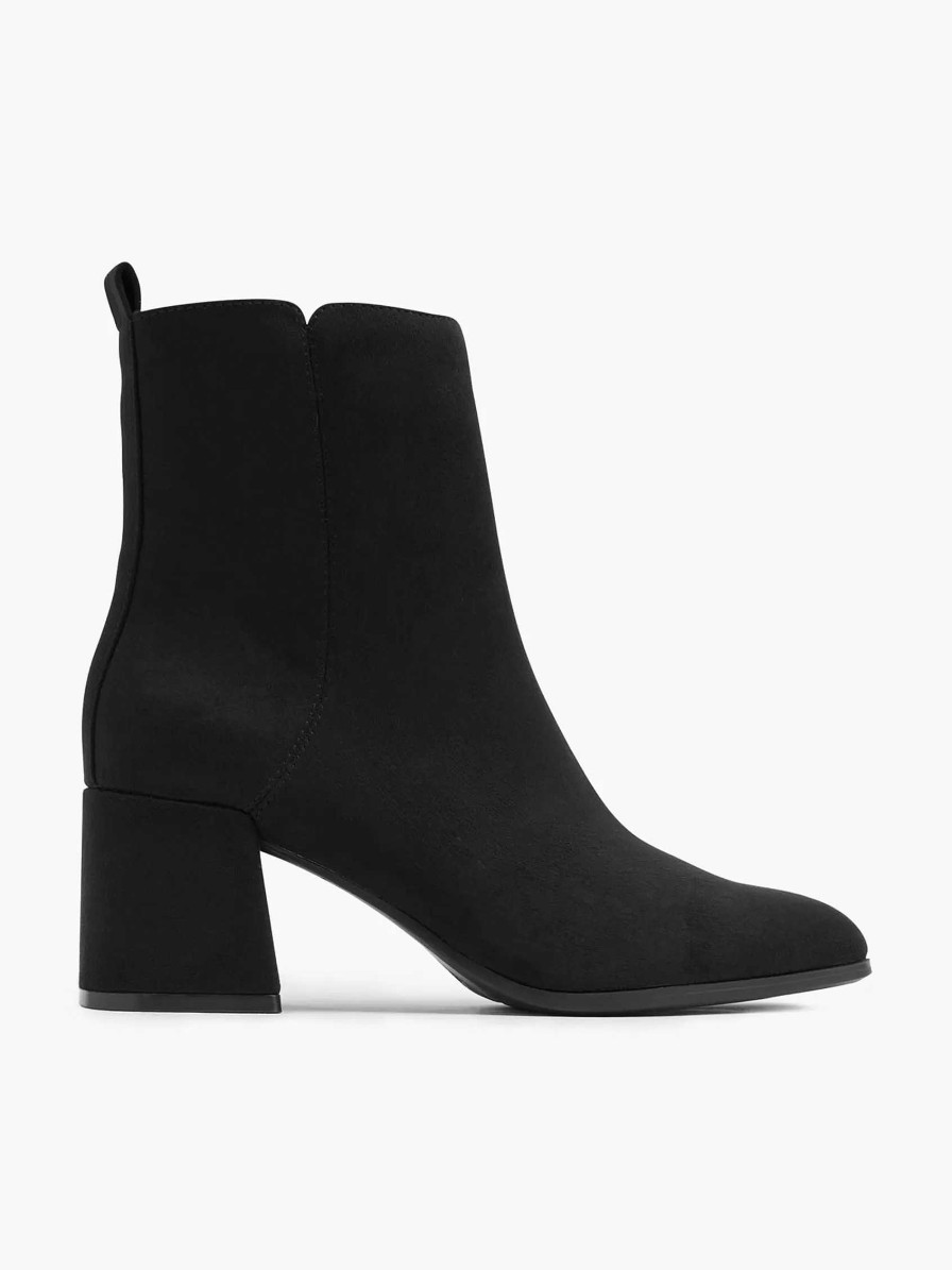 Graceland Schwarze Stiefeletten Mit Absatz