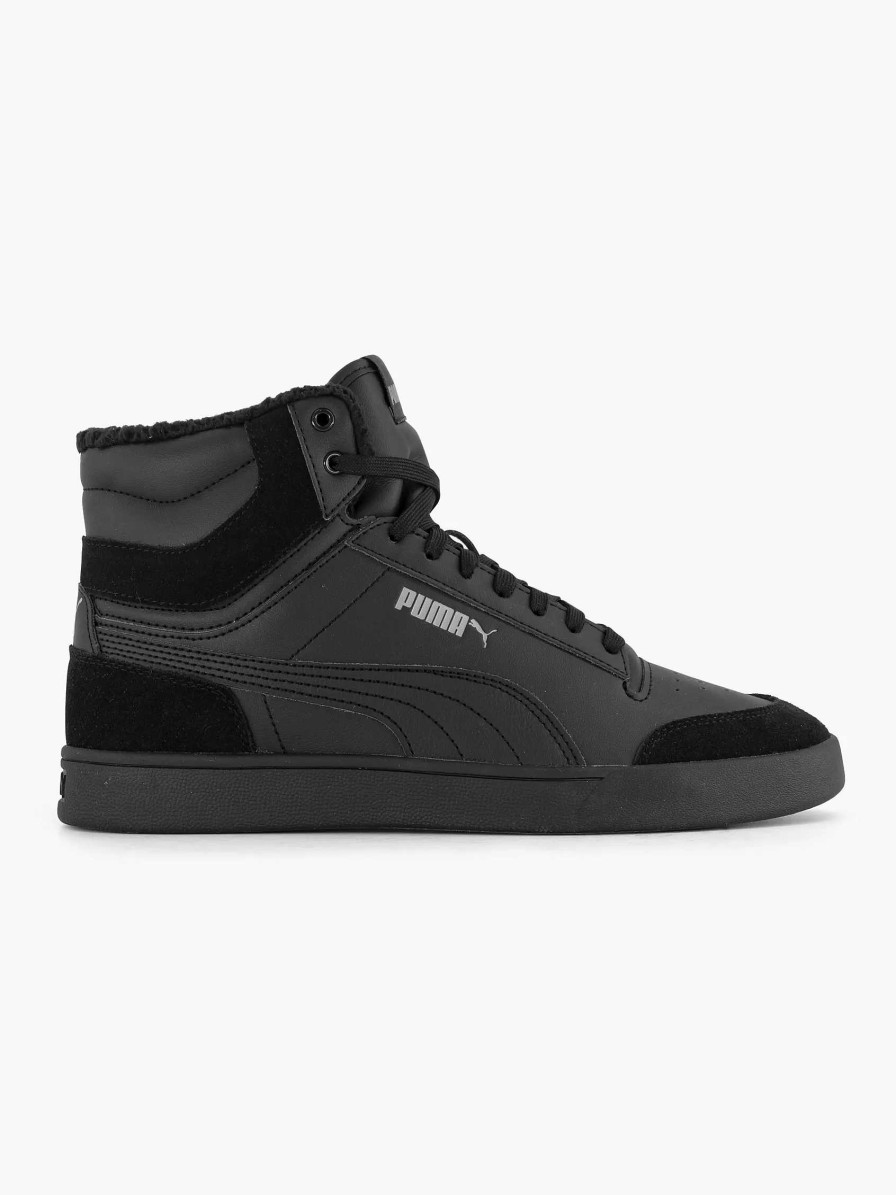 Puma Schwarzer Puma Shuffle Mid Fur