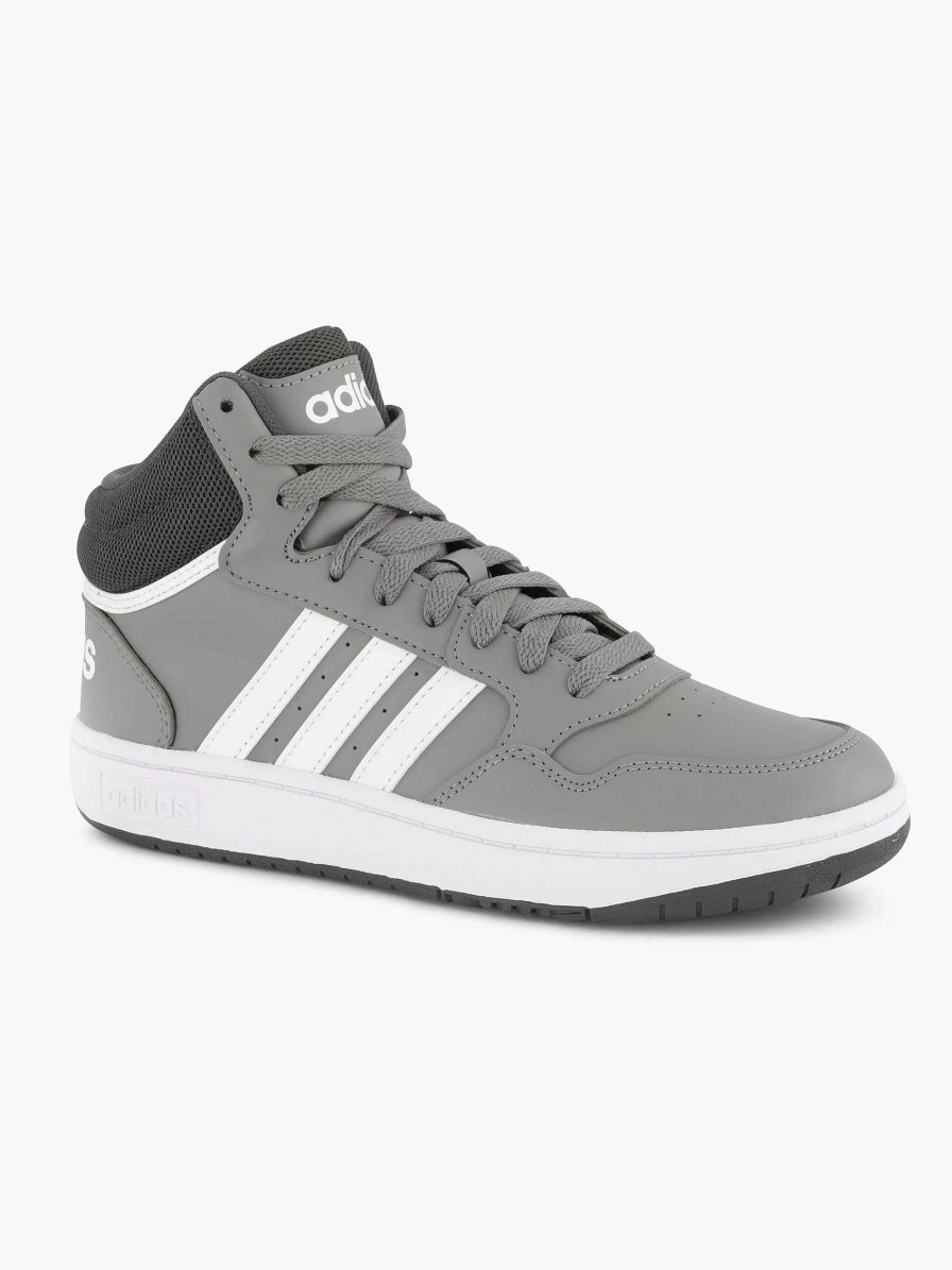 adidas Grey Hoops Mid 3.0 K